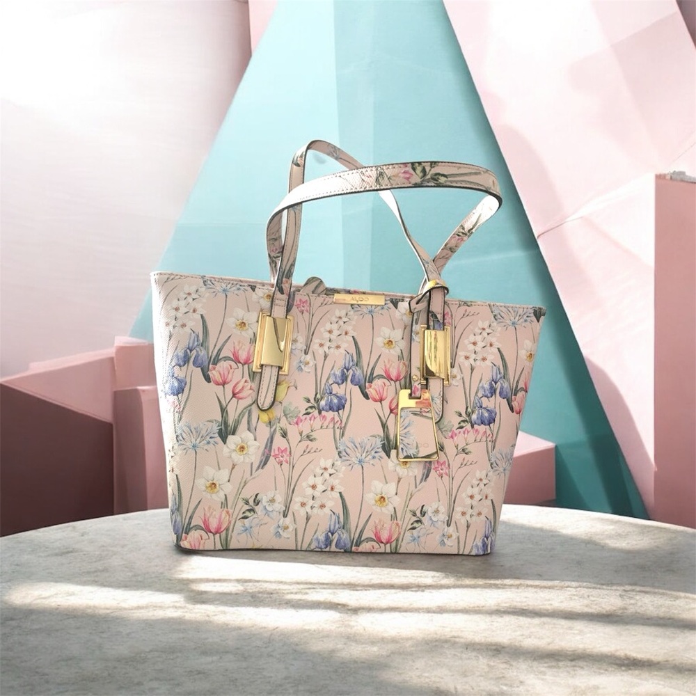 Aldo Floral Cream Tote Bag